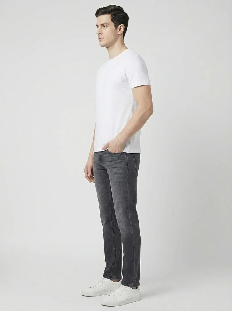 inkd Men's Regular Fit Jeans - Mid-Rise | Cotton Blend | Lightweight | Classic 5 Pocket Styling